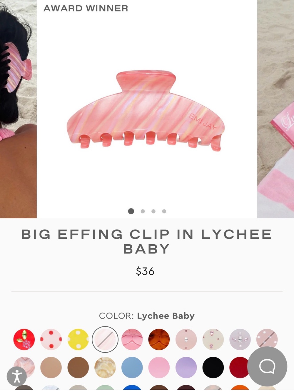 Emi Jay Big Effin Clip in Lychee Baby